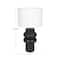 Hello Honey® 20" Black Stoneware Table Lamp with Linen Shade